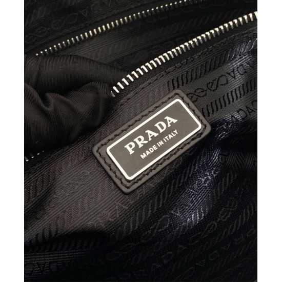 Replica Prada Leather Tote Bag 2VG128 Black Replica Prada Leather Tote Bag 2VG128 Black