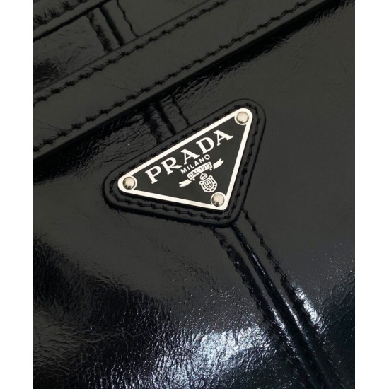 Replica Prada Leather Tote Bag 2VG128 Black Replica Prada Leather Tote Bag 2VG128 Black