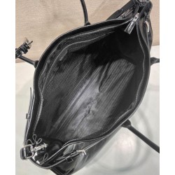 Replica Prada Leather Tote Bag 2VG128 Black