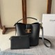 Replica Celine Small/Medium Bucket Louise Bag Black Smooth Calfskin