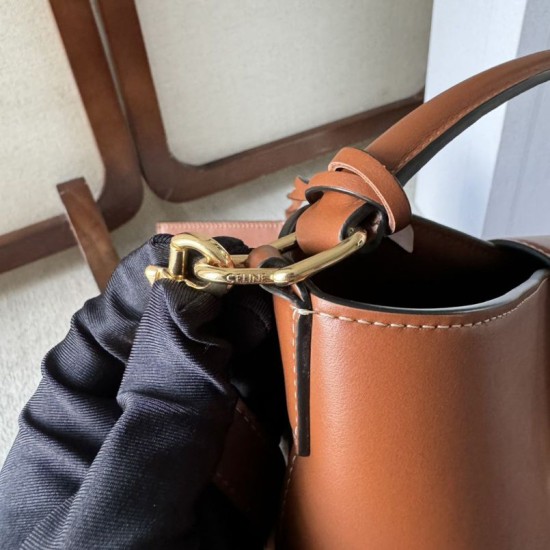 Replica Celine Small/Medium Bucket Louise Tan Smooth Calfskin