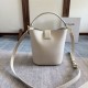 Replica Celine Small/Medium Bucket Louise Bag White Smooth Calfskin