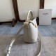 Replica Celine Small/Medium Bucket Louise Bag White Smooth Calfskin