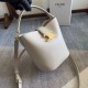 Replica Celine Small/Medium Bucket Louise Bag White Smooth Calfskin