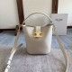 Replica Celine Small/Medium Bucket Louise Bag White Smooth Calfskin