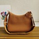 Replica Prada Shoulder Bag Grained Brown