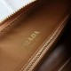 Replica Prada Shoulder Bag Grained Brown