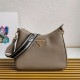 Replica Prada Shoulder Bag Grained Gray