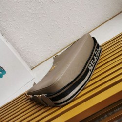 Replica Prada Shoulder Bag Grained Gray