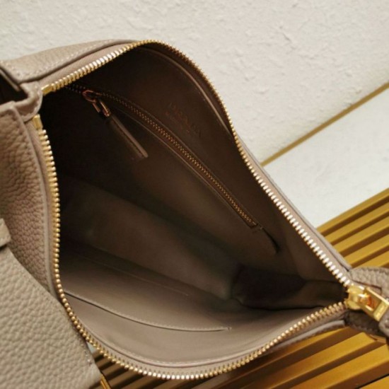 Replica Prada Shoulder Bag Grained Gray
