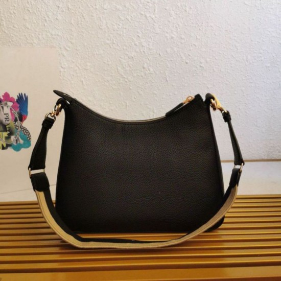 Replica Prada Shoulder Bag Grained Black