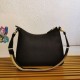 Replica Prada Shoulder Bag Grained Black