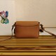 Replica Prada Flap Small Shoulder Bag Grained Brown