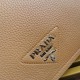 Replica Prada Flap Small Shoulder Bag Grained Brown