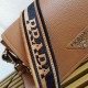 Replica Prada Flap Small Shoulder Bag Grained Brown