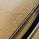 Replica Prada Flap Small Shoulder Bag Grained Brown