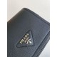 Replica Prada Flap Small Shoulder Bag Grained Black
