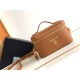 Replica Prada Mini Vanity Bag Grained Brown