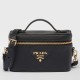 Replica Prada Mini Vanity Bag Grained Black