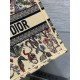 Replica Dior Medium Book Tote Bag Raffia with Dior Cabinet de Curiosites Beige