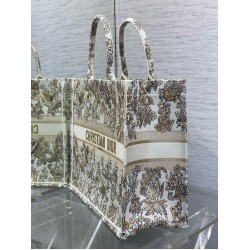 Replica Dior Large Book Tote Bag Gold-Tone Millefiori Unicorn Embroidery Replica Dior Large Book Tote Bag Gold-Tone Millefiori Unicorn Embroidery