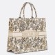 Replica Dior Large Book Tote Bag Gold-Tone Millefiori Unicorn Embroidery