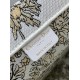 Replica Dior Large Book Tote Bag Gold-Tone Millefiori Unicorn Embroidery