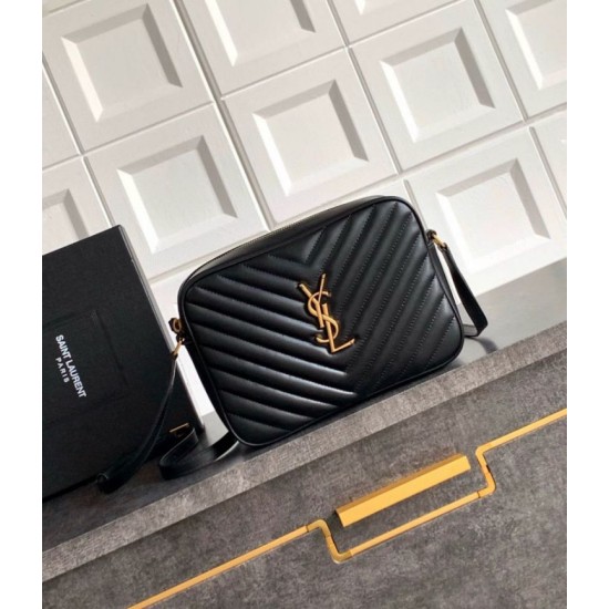 Replica YSL saint Laurent Lou camera bag black quilted calfskin