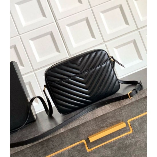 Replica YSL saint Laurent Lou camera bag black quilted calfskin