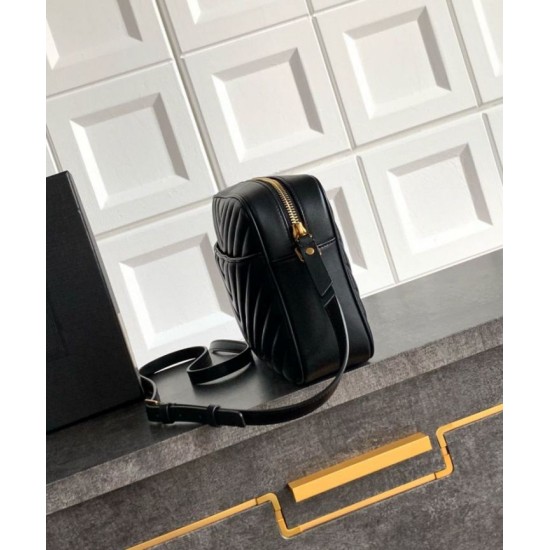 Replica YSL saint Laurent Lou camera bag black quilted calfskin