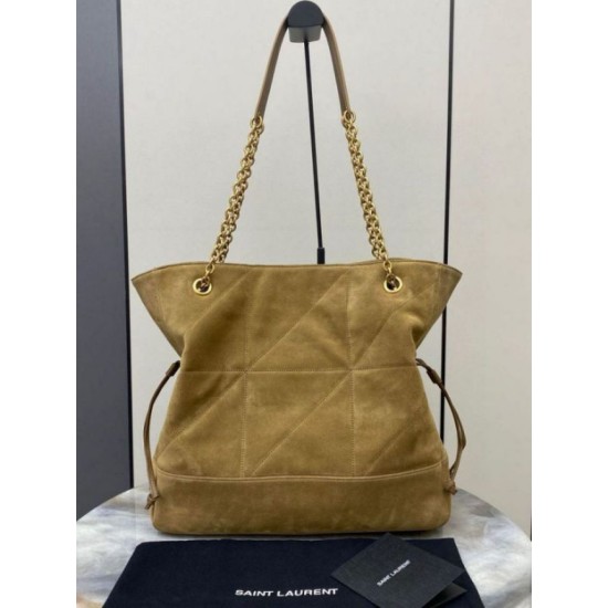 Replica YSL Saint Laurent Jamie 4.3 Large Pochon Shopping Bag Gold Leaf Suede Brown Replica YSL Saint Laurent Jamie 4.3 Large Pochon Shopping Bag Gold Leaf Suede Brown