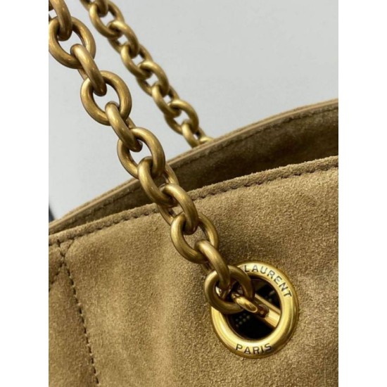 Replica YSL Saint Laurent Jamie 4.3 Large Pochon Shopping Bag Gold Leaf Suede Brown Replica YSL Saint Laurent Jamie 4.3 Large Pochon Shopping Bag Gold Leaf Suede Brown