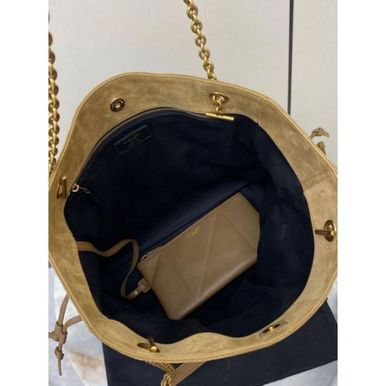 Replica YSL Saint Laurent Jamie 4.3 Large Pochon Shopping Bag Gold Leaf Suede Brown Replica YSL Saint Laurent Jamie 4.3 Large Pochon Shopping Bag Gold Leaf Suede Brown