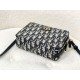 Replica Christian Dior Caro Box Bag with Chain Dior Oblique Jacquard Blue