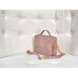 Replica Christian Dior Caro Box Bag with Chain Pink Replica Christian Dior Caro Box Bag with Chain Pink