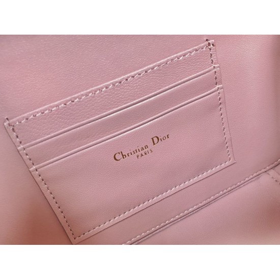 Replica Christian Dior Caro Box Bag with Chain Pink Replica Christian Dior Caro Box Bag with Chain Pink