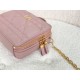 Replica Christian Dior Caro Box Bag with Chain Pink Replica Christian Dior Caro Box Bag with Chain Pink