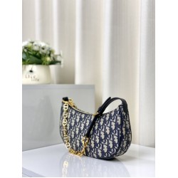 Replica Christian Dior CD Lounge Bag Dior Oblique Jacquard Blue