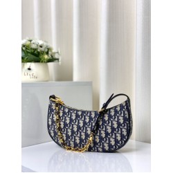 Replica Christian Dior CD Lounge Bag Dior Oblique Jacquard Blue