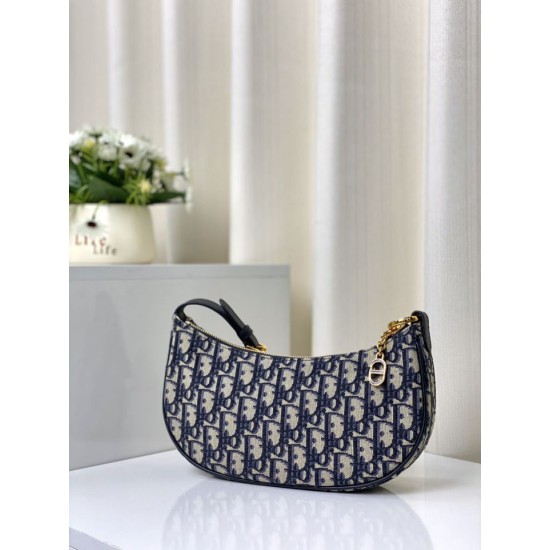 Replica Christian Dior CD Lounge Bag Dior Oblique Jacquard Blue
