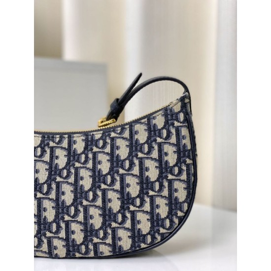 Replica Christian Dior CD Lounge Bag Dior Oblique Jacquard Blue
