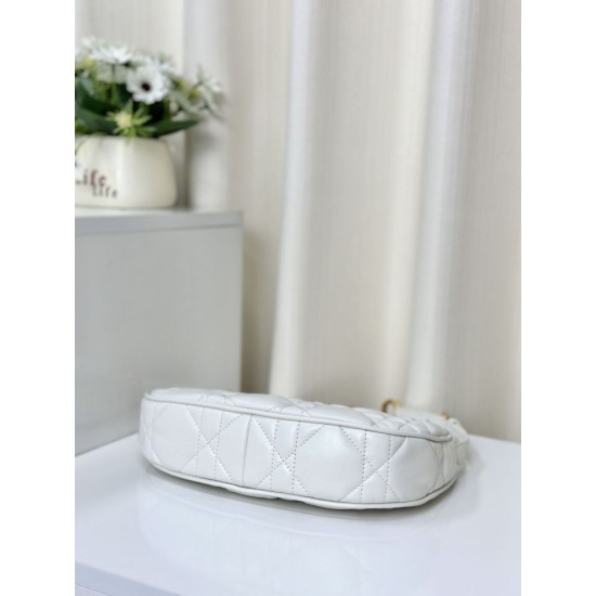 Replica Christian Dior CD Lounge Bag Supple Macrocannage White