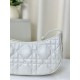 Replica Christian Dior CD Lounge Bag Supple Macrocannage White