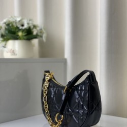 Fake Christian Dior CD Lounge Bag Supple Macrocannage Black Replica