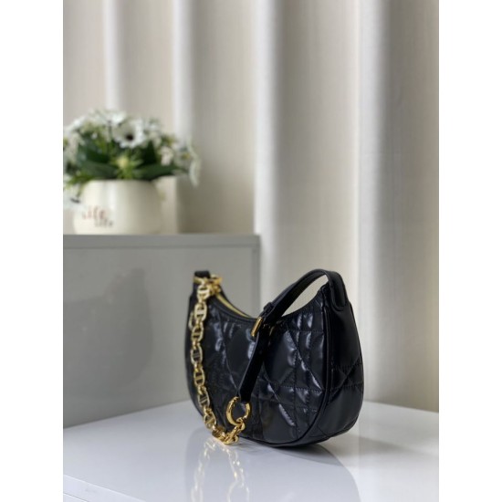 Fake Christian Dior CD Lounge Bag Supple Macrocannage Black Replica