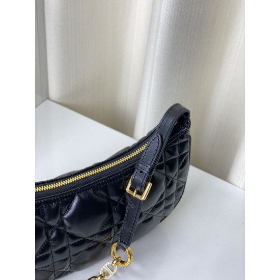 Fake Christian Dior CD Lounge Bag Supple Macrocannage Black Replica