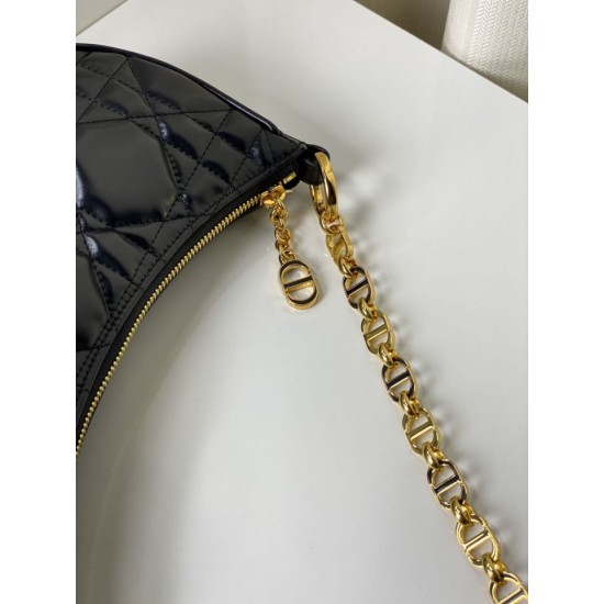 Fake Christian Dior CD Lounge Bag Supple Macrocannage Black Replica