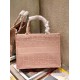 Replica Christian Dior Small Book Tote Bag Cannage Embroidery Pink Fake Christian Dior Small Book Tote Bag Cannage Embroidery Pink Replica