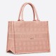 Replica Christian Dior Small Book Tote Bag Cannage Embroidery Pink Fake Christian Dior Small Book Tote Bag Cannage Embroidery Pink Replica
