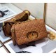 Fake Christian Dior Small Caro Bag Cannage Calfskin Brown Replica Replica Christian Dior Small Caro Bag Cannage Calfskin Brown